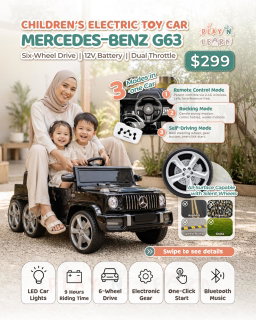 Mercedes-Benz G63 6-Wheel Ride On Car 