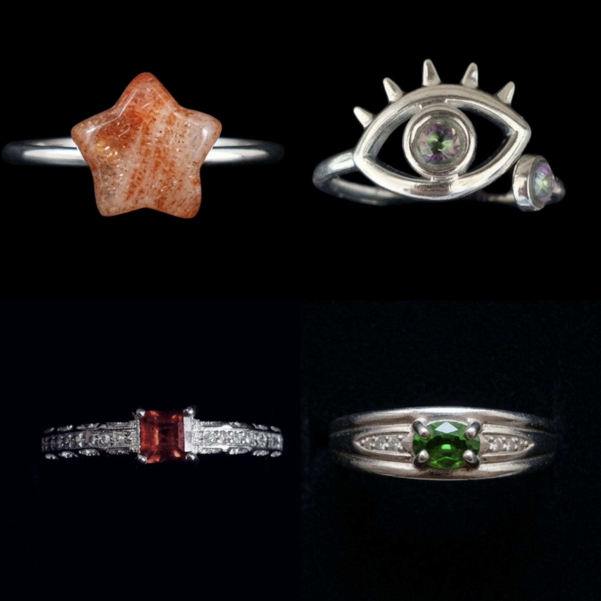Natural stone rings_0
