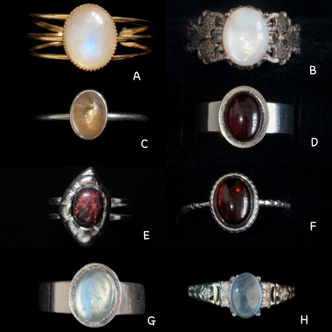 Oval shaped rings