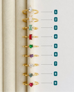 Adjustable Zircon Rings
