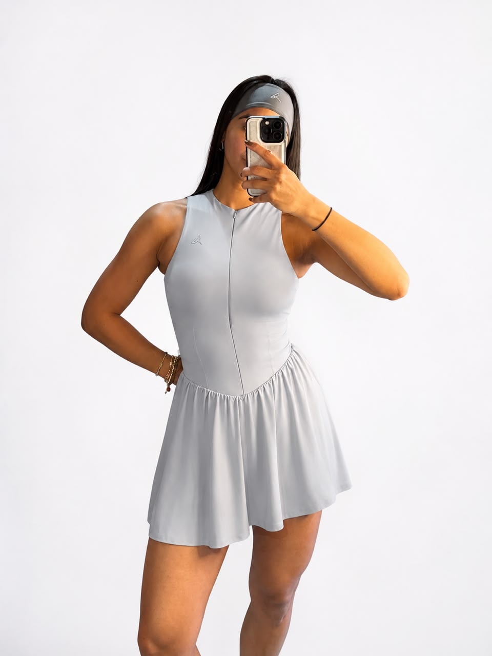 Vestido gris tummy-control