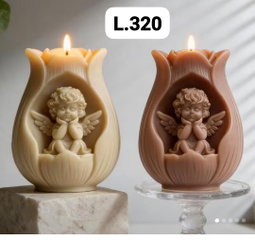 Molde angel flor 