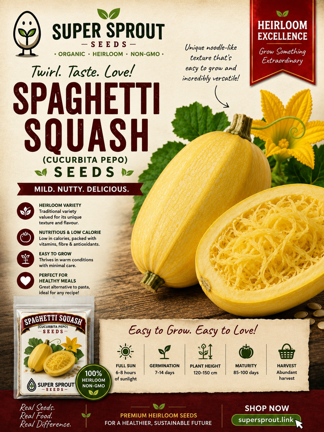 🥒SPAGHETTI SQUASH🥒 x 5 seeds _1