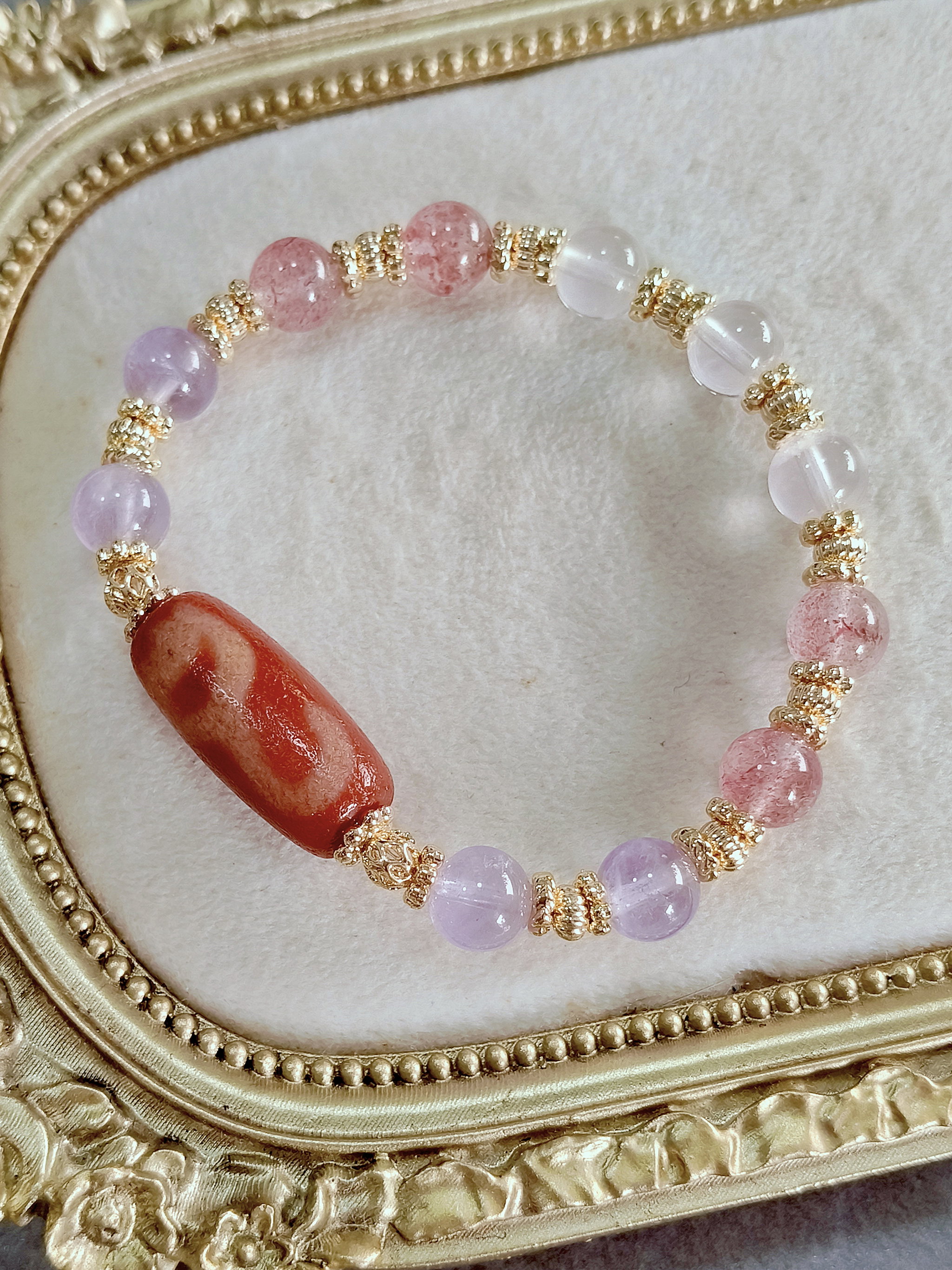 Aged Red Lotus Bracelet_0