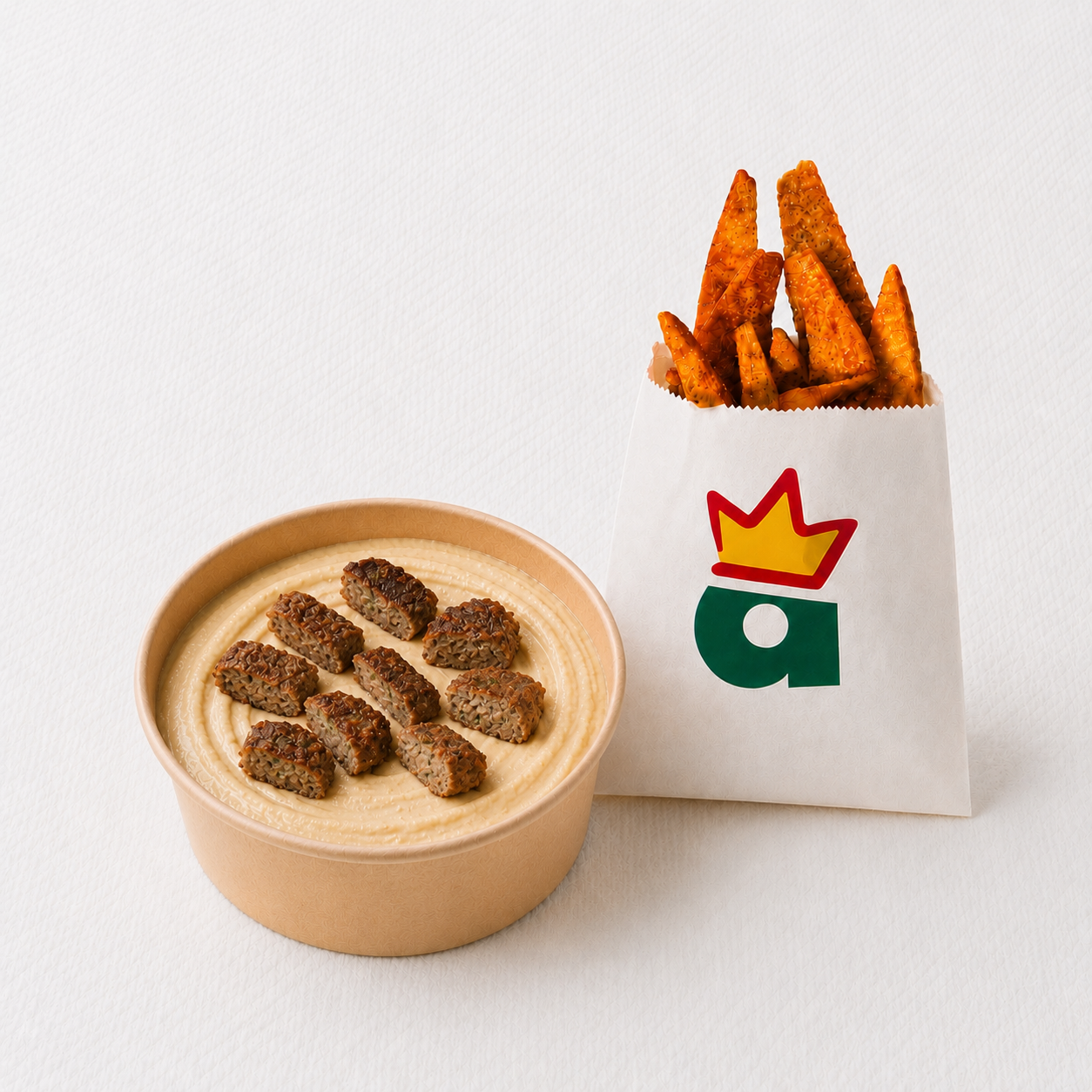 Hummus Mini Bowl + Topping Kafta + Pita Chips_0