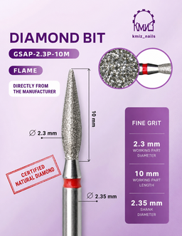 Diamond bits Flame Red size 2.3