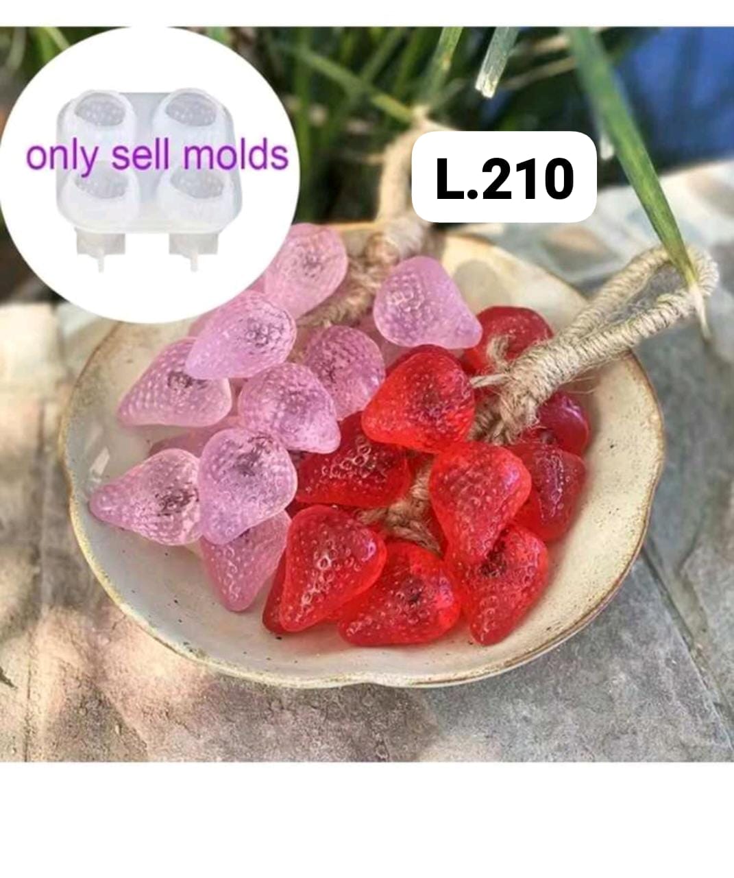 Molde fresa 4 cavidades 