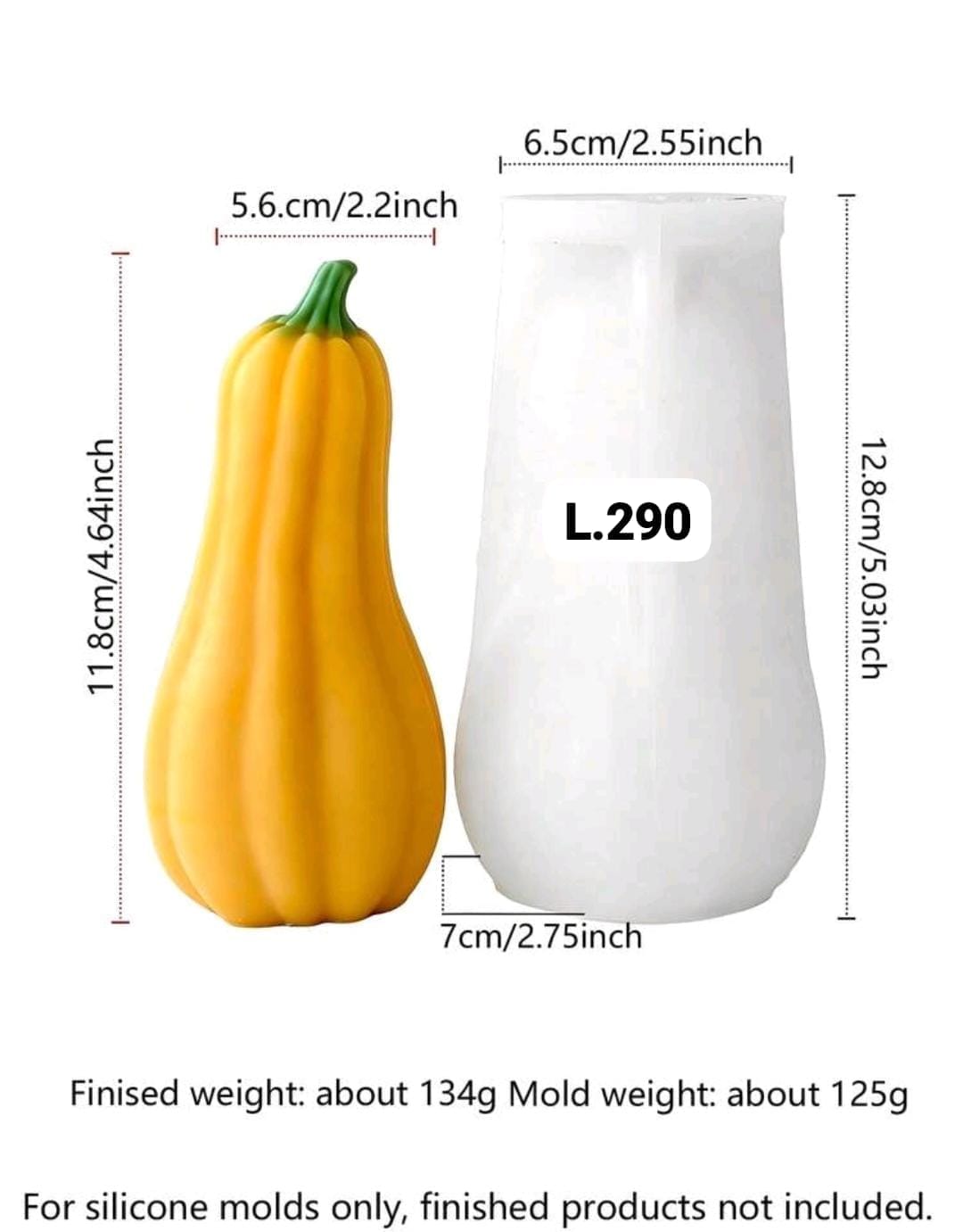 Molde calabaza larga