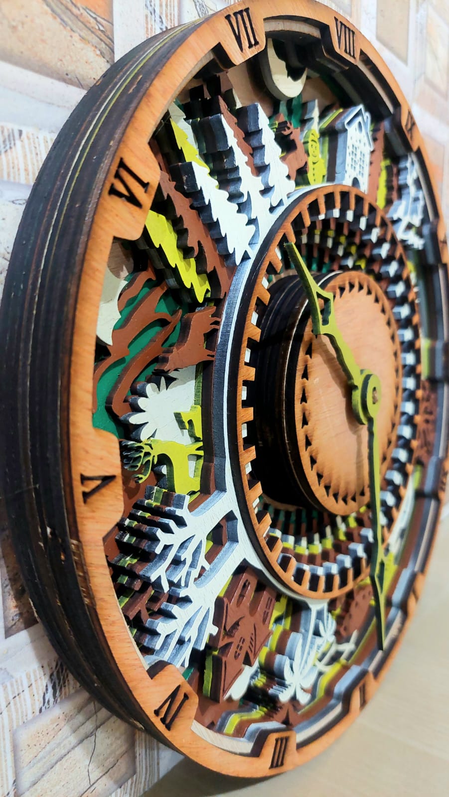 3d multilayer mandala clock