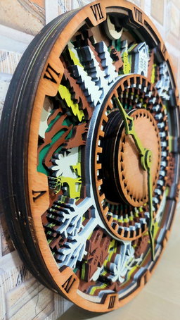 3d multilayer mandala clock