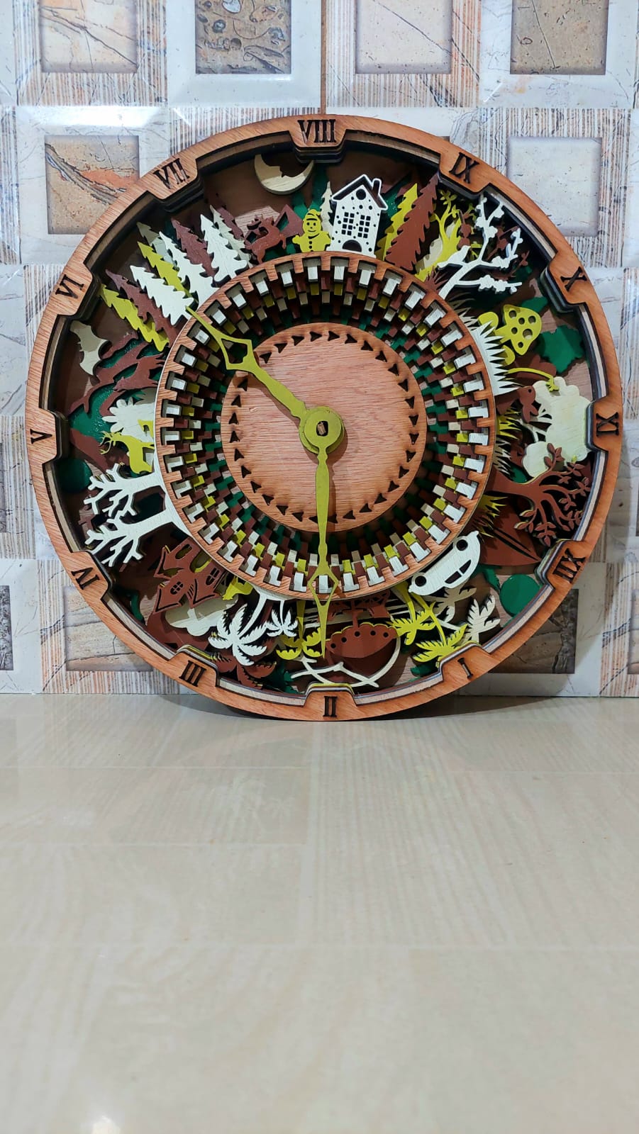 3d multilayer mandala clock_1