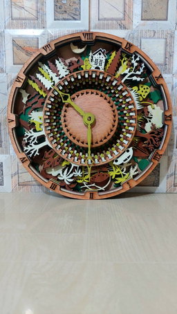 3d multilayer mandala clock