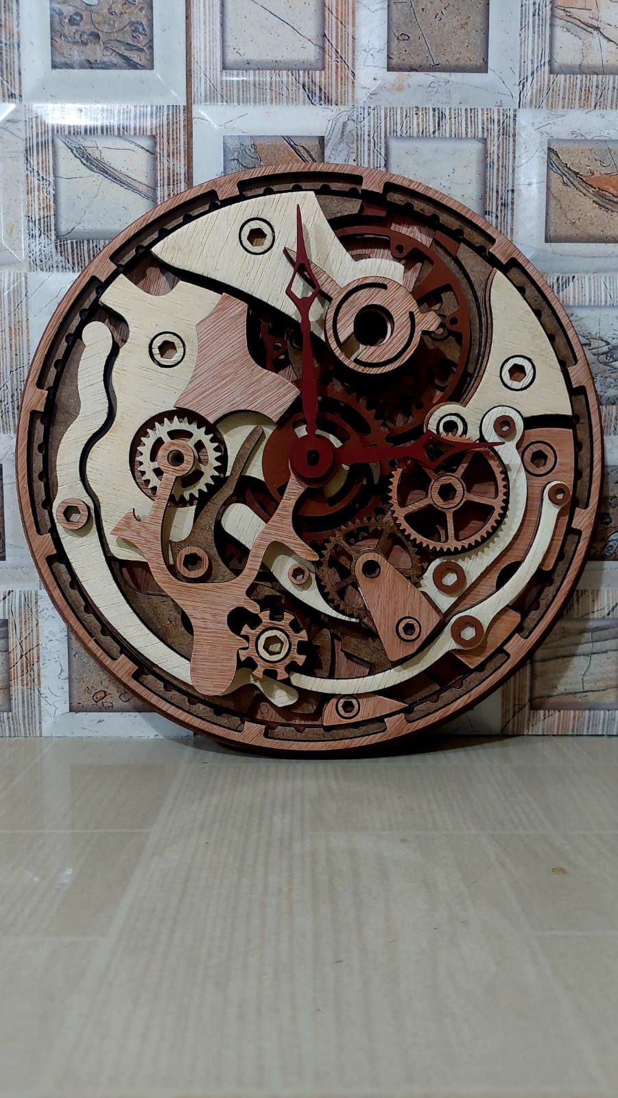 3d Multilayer mandala gear clock