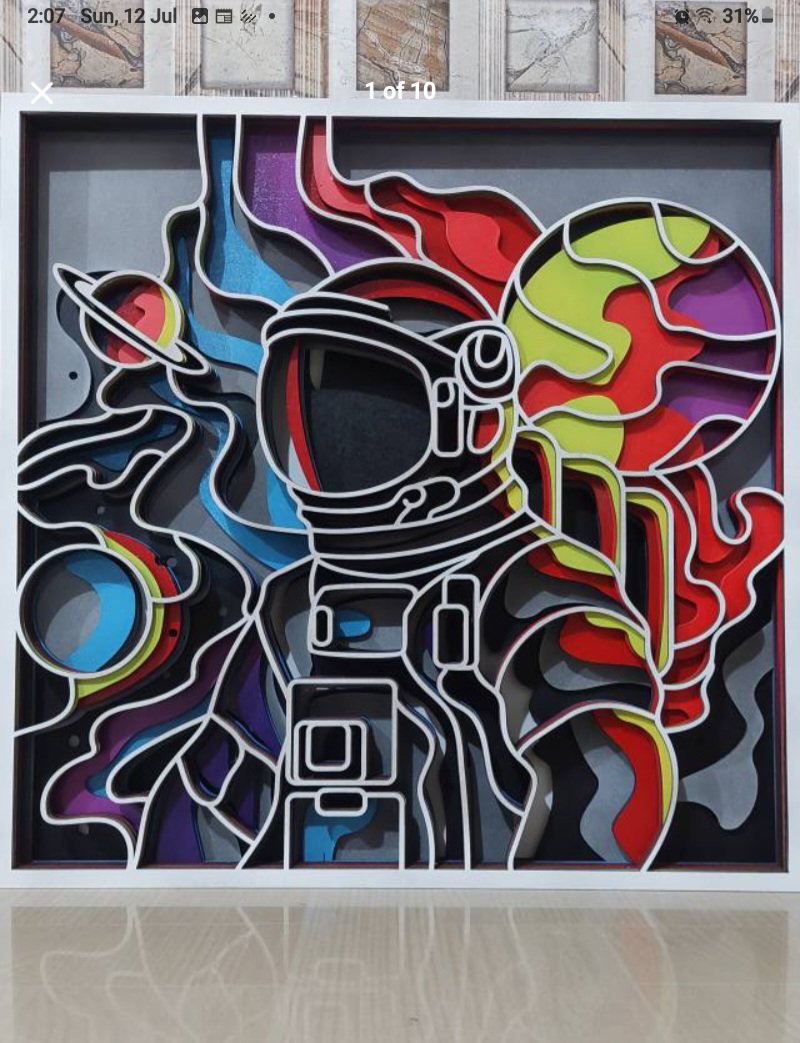 3d multilayer astronaut 