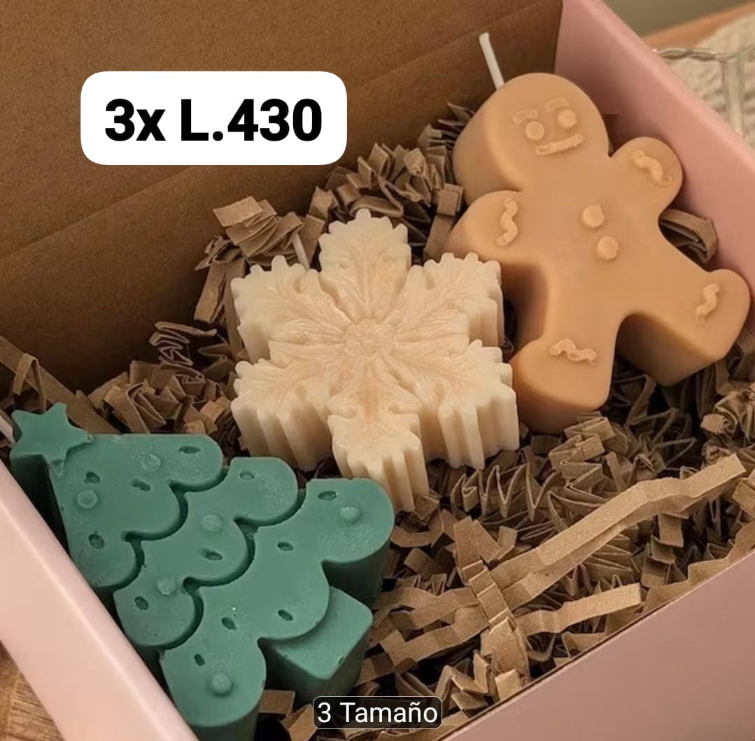 Set 3 moldes navideños 