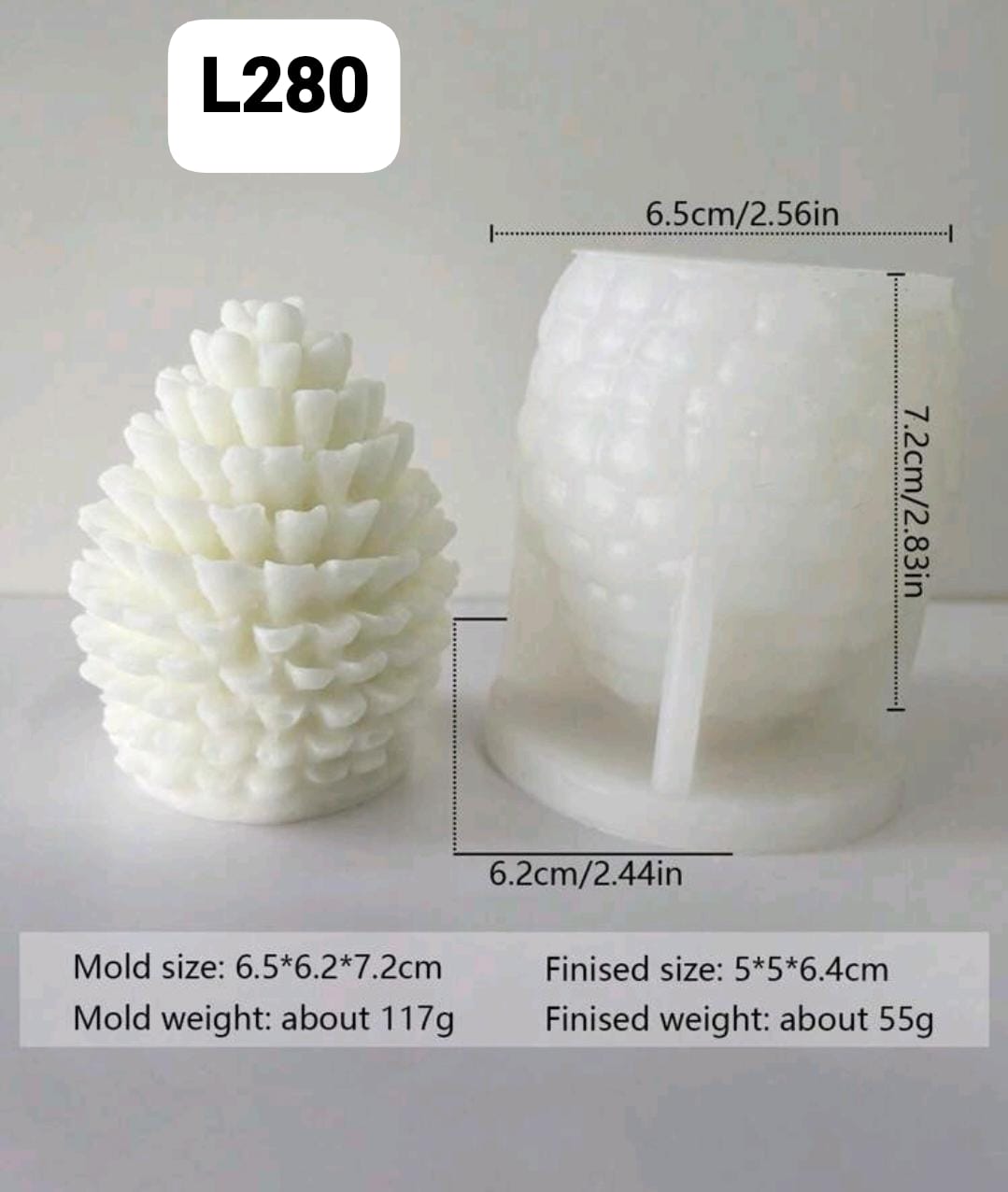 Molde piña navideño 