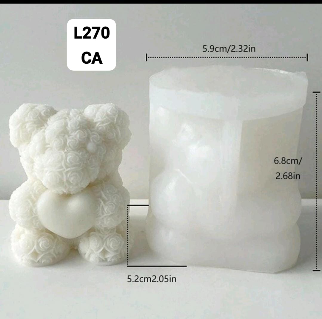Molde oso corazón _0