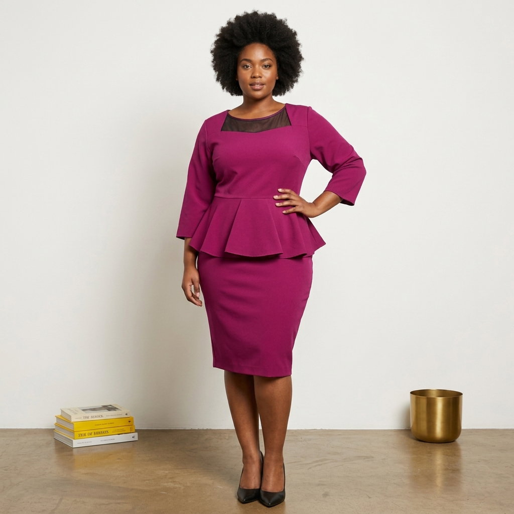 Marchesa Peplum dress EU44(Large)
