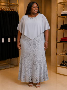 Luceez Cape Dress Gray 