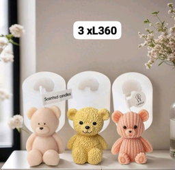 Set 3 molde mini oso