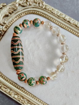 Green Triple Water Wave × 4 Lines Bracelet