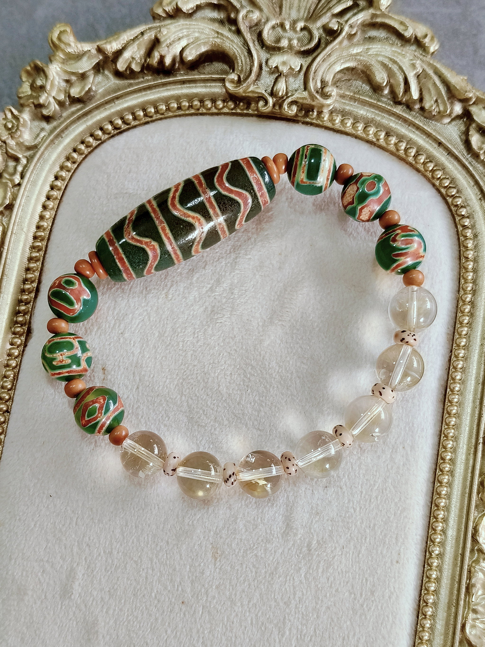 Green Triple Water Wave × 4 Lines Bracelet_3