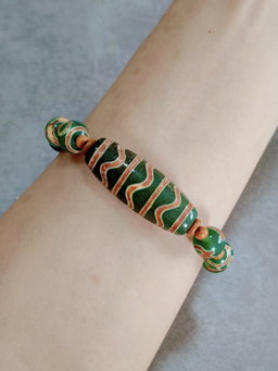 Green Triple Water Wave × 4 Lines Bracelet