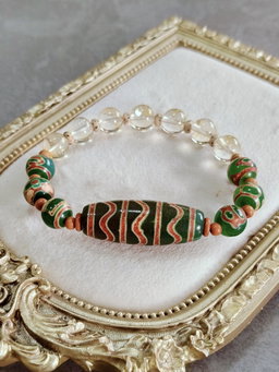 Green Triple Water Wave × 4 Lines Bracelet