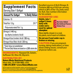 Nature Made - Triple Omega 3-6-9 Supplements,150 softgels