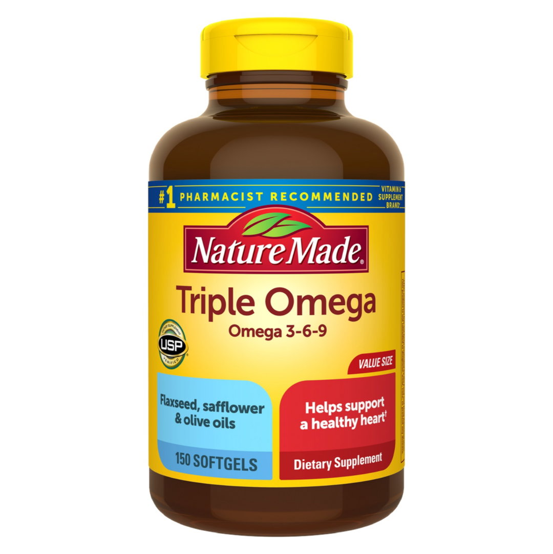 Nature Made - Triple Omega 3-6-9 Supplements,150 softgels