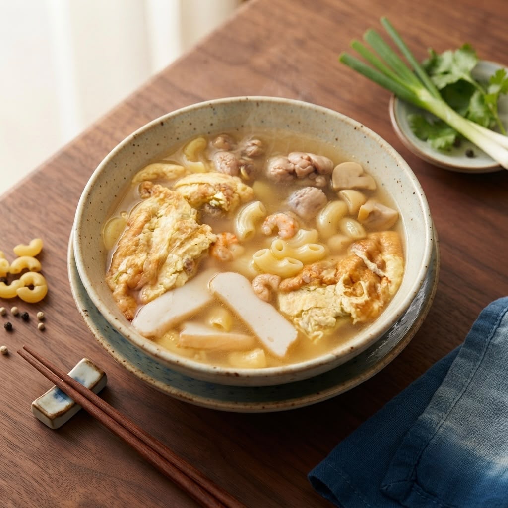 Grandma’s Chicken Soup with Scrambled Eggs