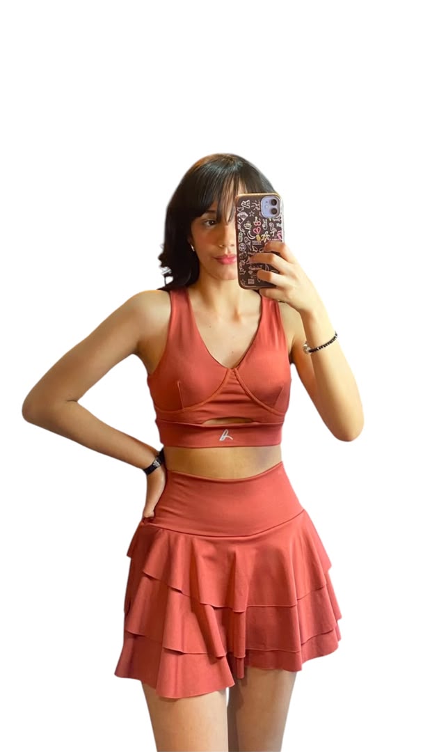Top y falda ladrillo