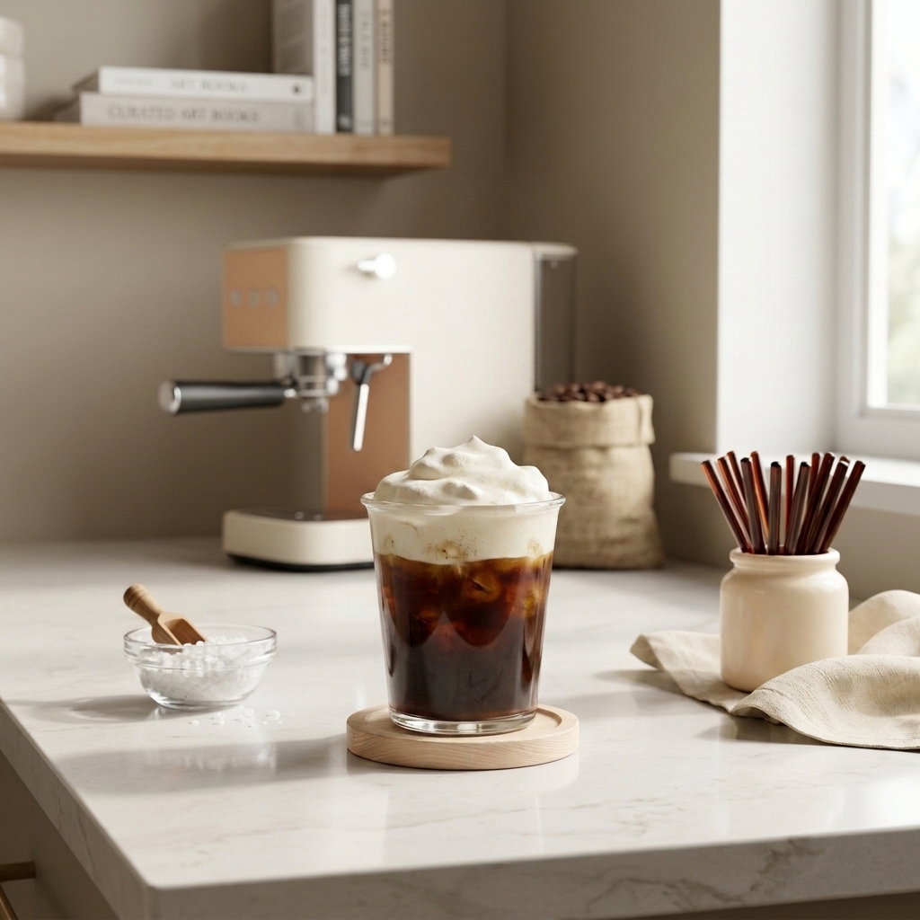 Salted Maple Cream Iced Americano