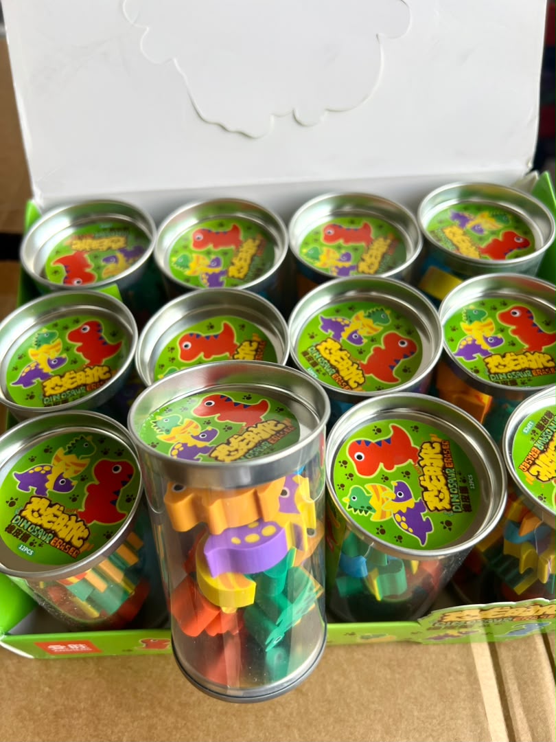  Dinosaur Eraser Sets!