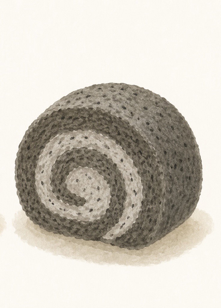Kuki Black Sesame Roll Cake_0