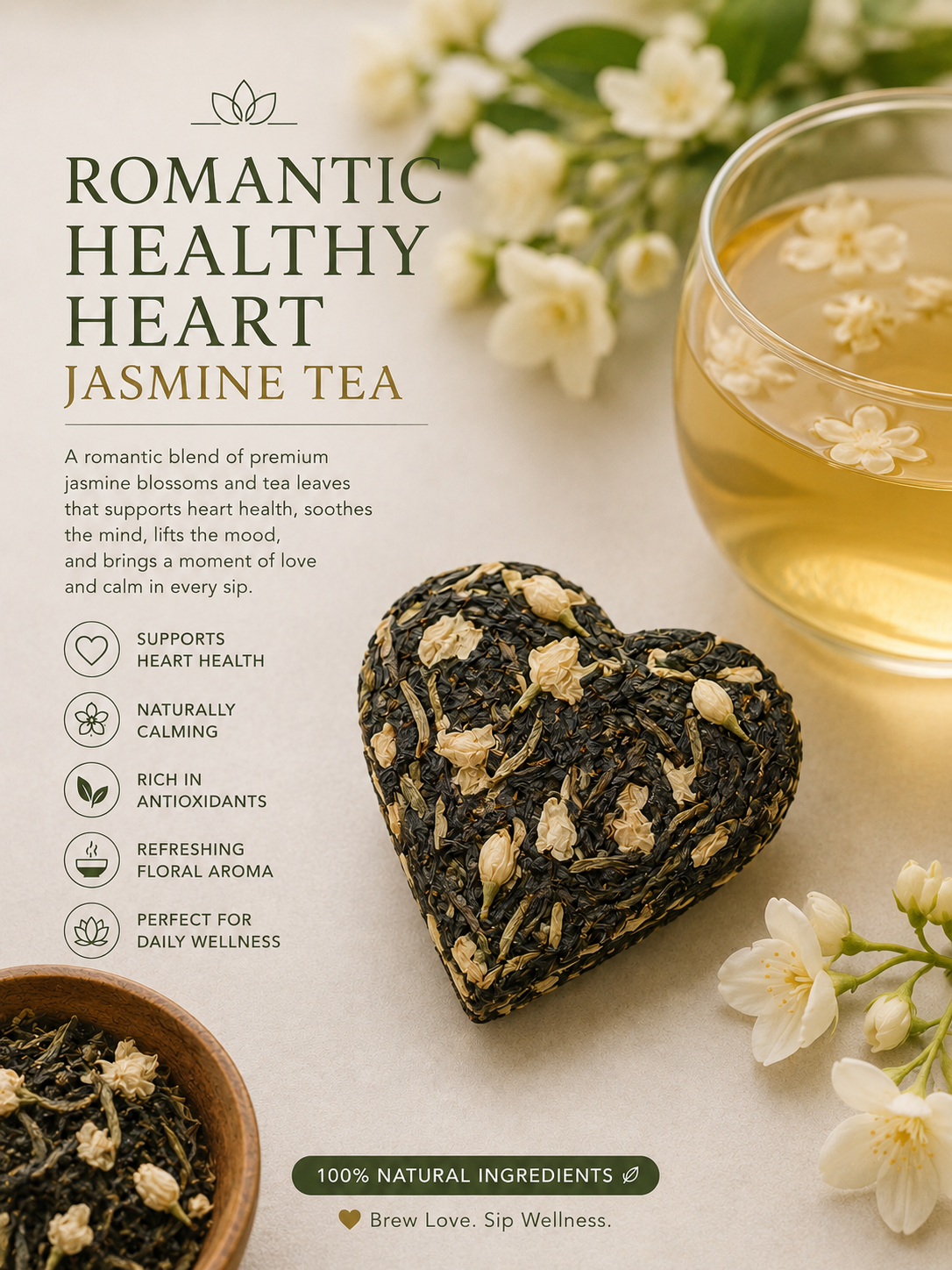 JASMINE TEA : Romantic Healthy Heart. 🤍_1