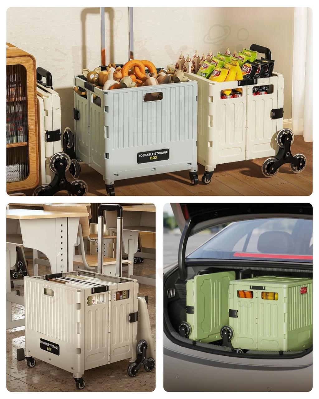 FOLDABLE SHOPPING TROLLEY WITH LID _2