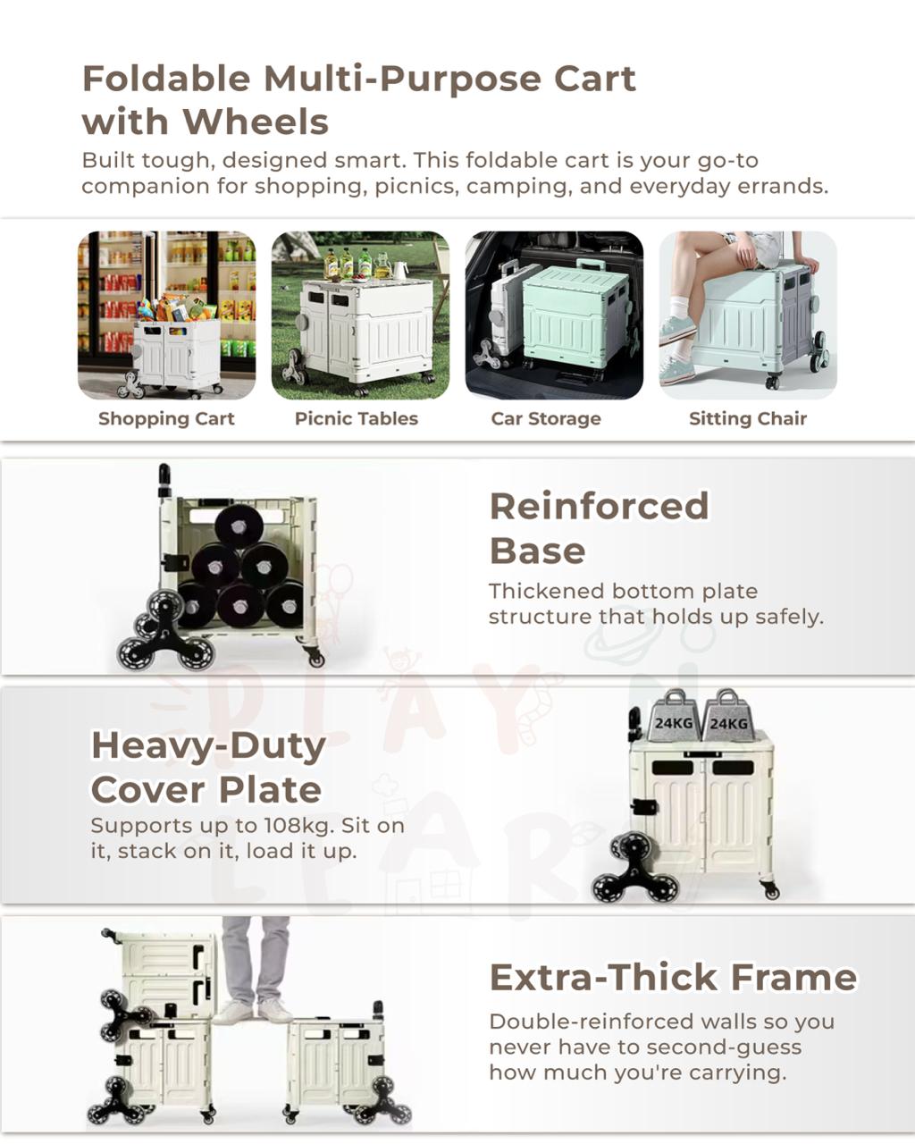 FOLDABLE SHOPPING TROLLEY WITH LID _1