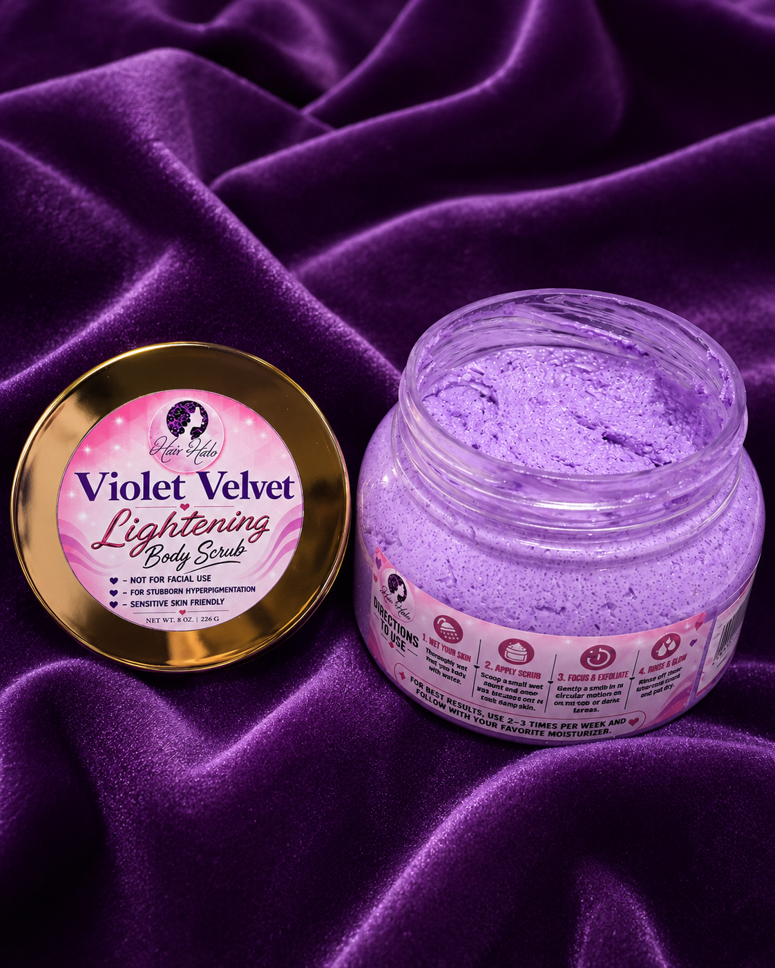 Lightening Body Scrub:Violet Velvet