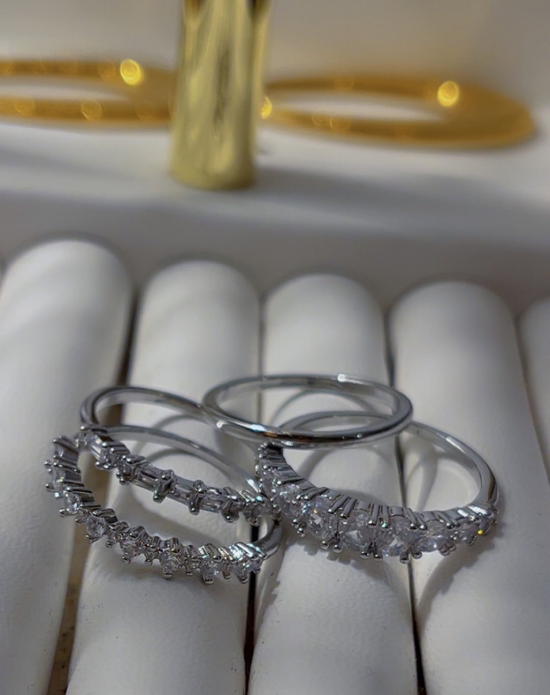 4pc Stackable Diamond Ring