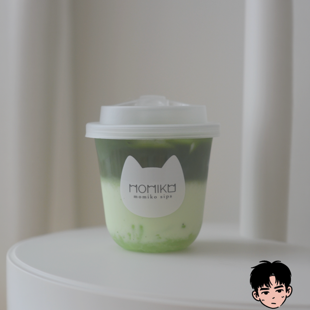 melon matcha w/ melon jelly