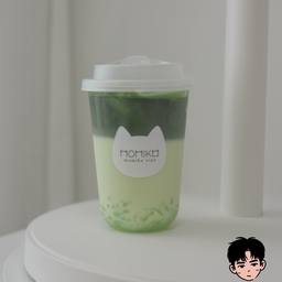(upsize) melon matcha w/ melon jelly