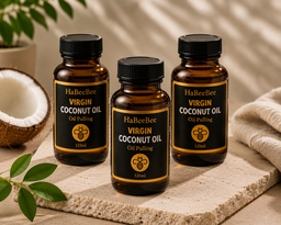 HaBeeBee Virgin Coconut Oil  Cold-Pressed & Unrefined for Oil Pulling