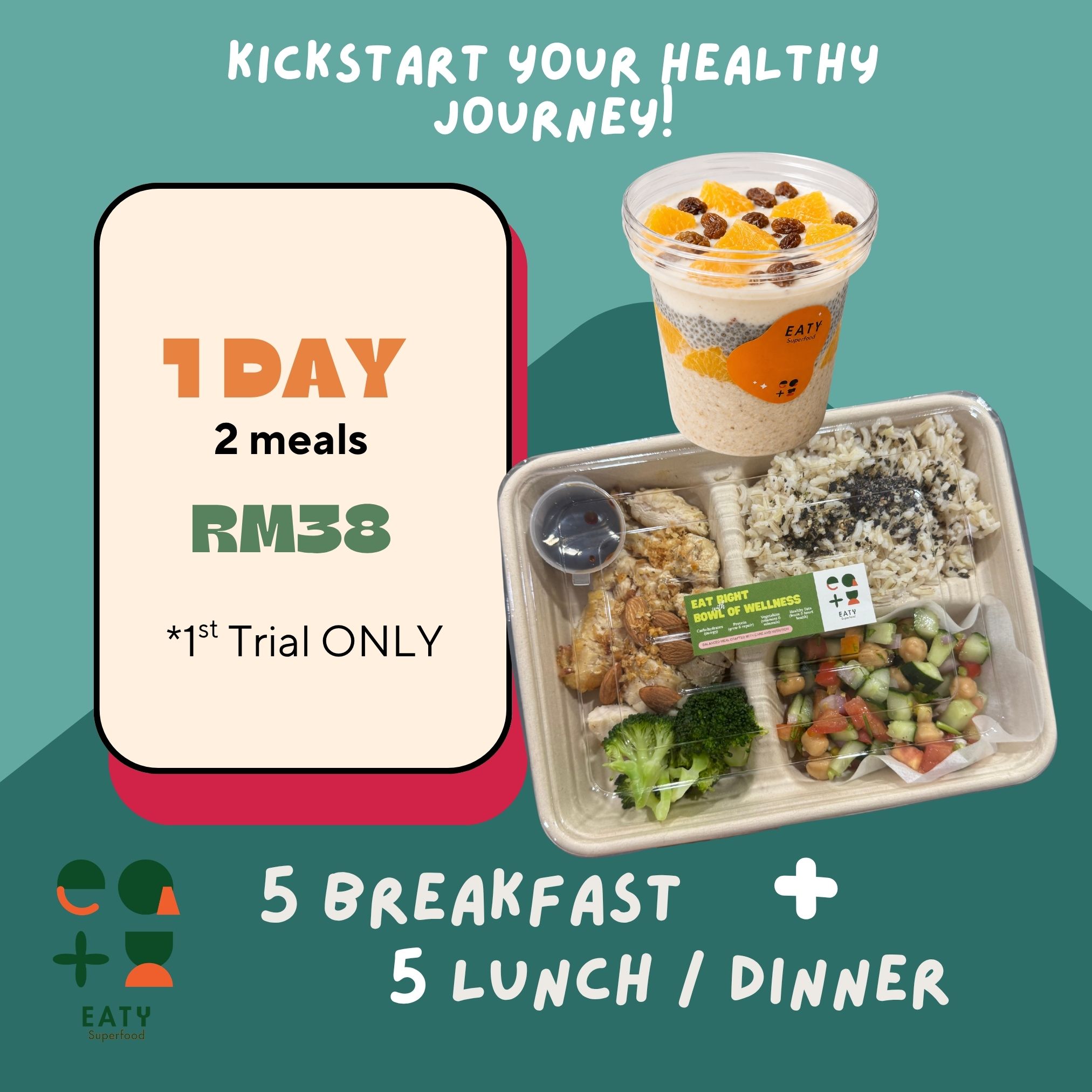 Breakfast + Lunch / Dinner (1 day Trial)_0