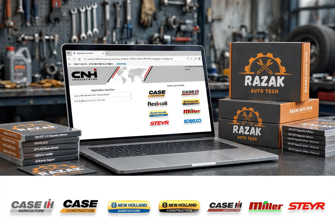 CNH EST 9.13 Diagnostic Software + eTimGo 8.22 for CNH EST All Brands OFFLINE Repair Manual