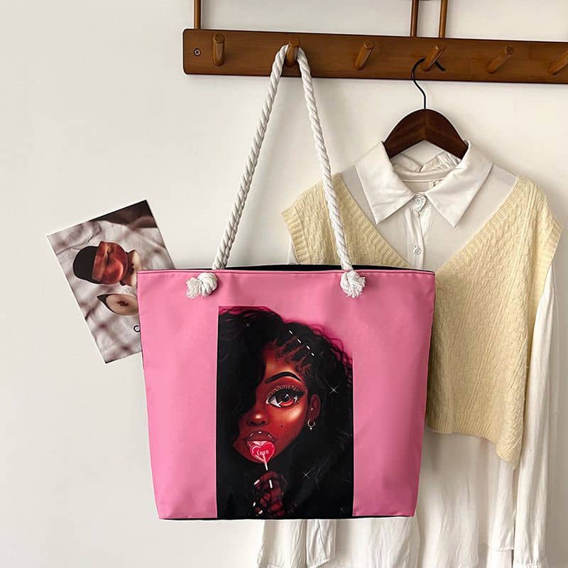 Grand Sac Cabas Afro Chic – Élégance & Authenticité_2