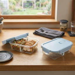 Compartment glass bento box