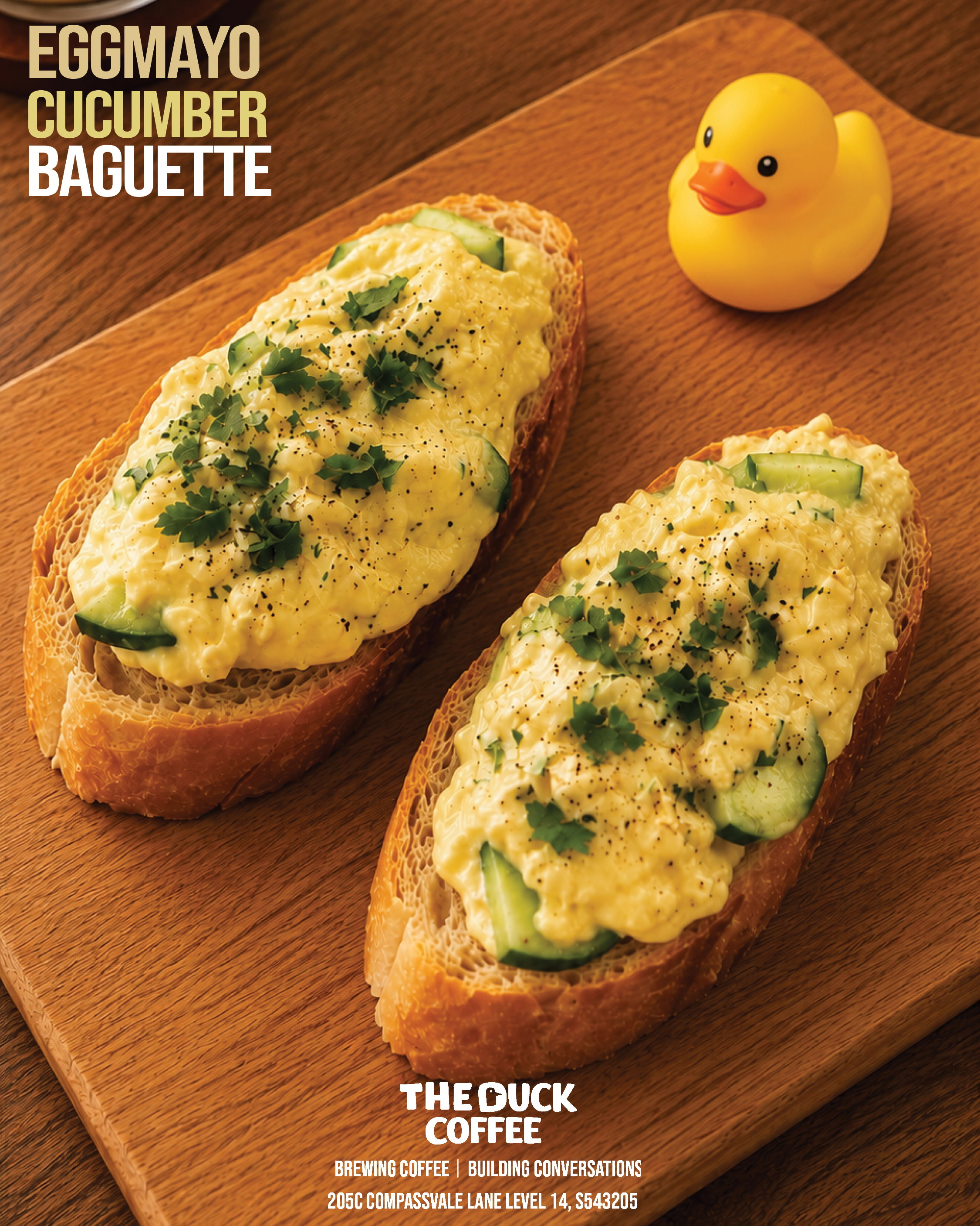 Egg Mayo N Cucumber Bits Baguettes