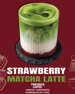 Iced Strawberry Matcha Latte 