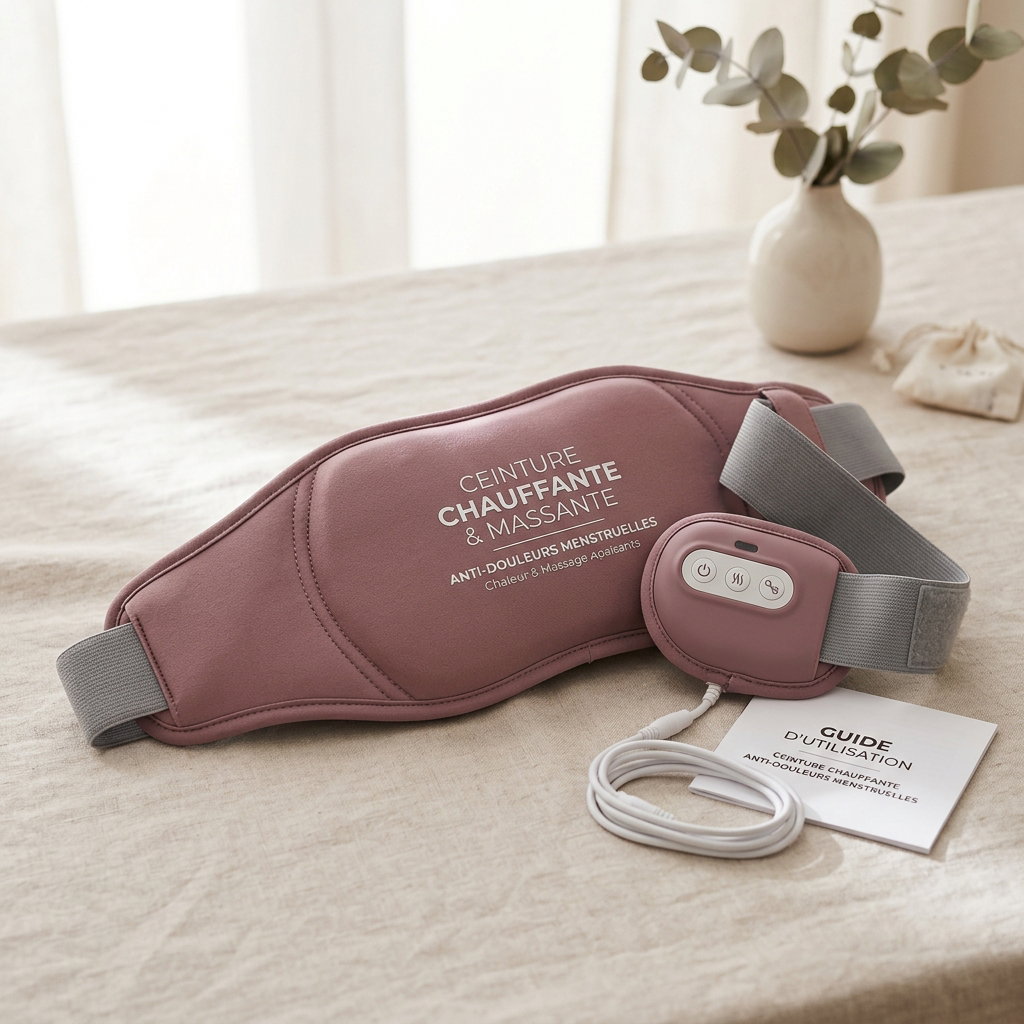 Ceinture Chauffante & Massante Anti-Douleurs Menstruelles._1